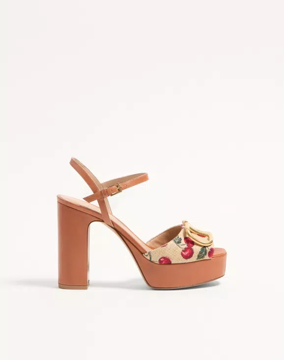 Valentino Vlogo Signature Cherryfic Platform Sandal 115Mm - Image 1